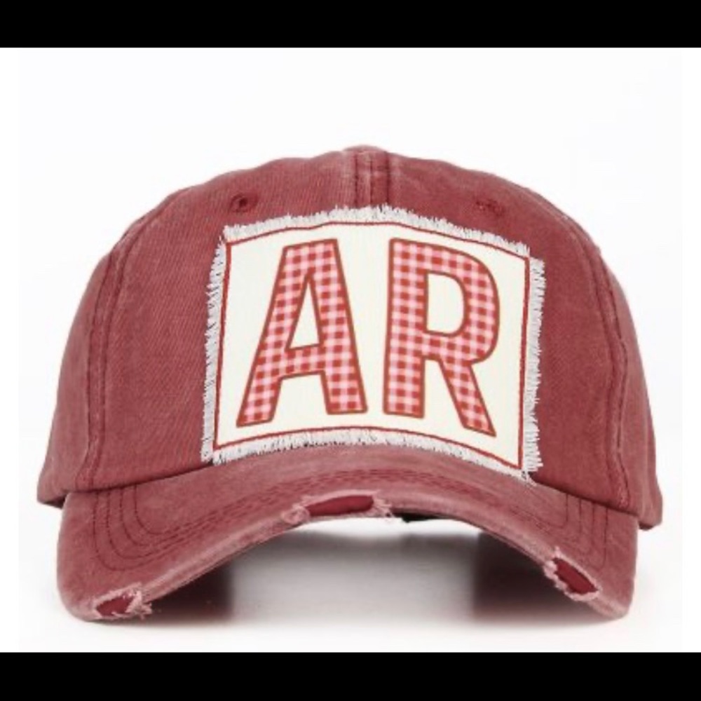 Arkansas Vintage distressed trucker hat AR